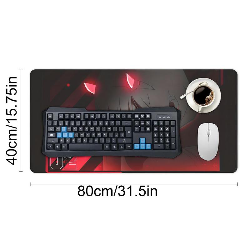 Zero Two Darling in The Franxx Elegant Desk Mat for Professional Office Environments - Sleek Design Enhances Appeal & Aesthetics