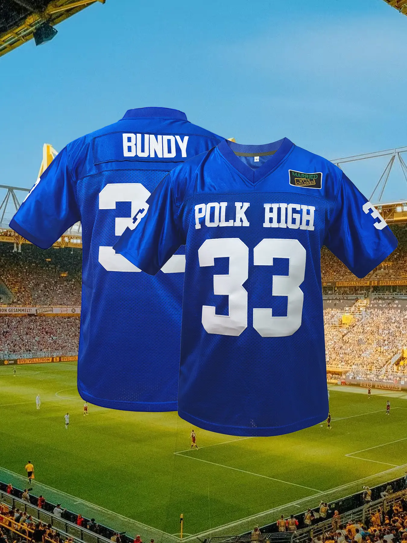 Al Bundy 33 Polk High Football Jersey for Men S-XXXL White