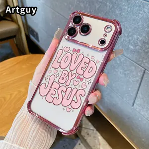 Four Corners Phone Case for iPhone 17 16 Pro Max 15 Plus 14 13 12 11 E Air Divine Love Declaration Pattern Anti-drop Cellphone Protective Durable Total Coverage Shockproof Phone Cover