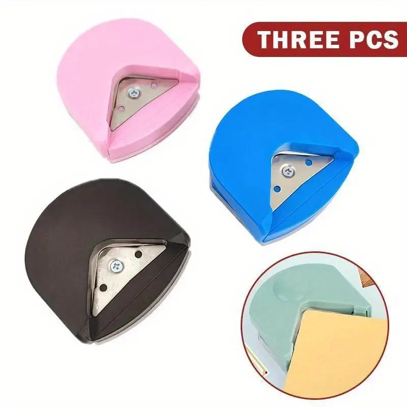 3PCS Mini Portable Corner Rounder Paper Punch Card Photo Cutter Diy Craft Scrapbooking Tools Maker Machine Paper Trimmer