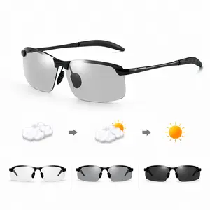 Magic Adaptive Tint Sunglasses! Photochromic UV400 Polarized Glasses for Outdoor Fishing Driving, Anti-Blue Light