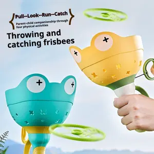 Battage Flying Disc Launcher Toy for Outdoor Fun Lawn Camp Picnic Backyard Jump Sports Family Activities Gift