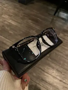 Angel Hearts Black warrior Series   2026 Trendy Square Anti Eye Strain Blue Light Blocking Glasses  Clear Lens Computer & Gaming  Minimalist Metal Frame Eyeglasses Y2K Style Non-Prescription Flat Anti-Radiation Eyewear Fashion Blue Light Filtering