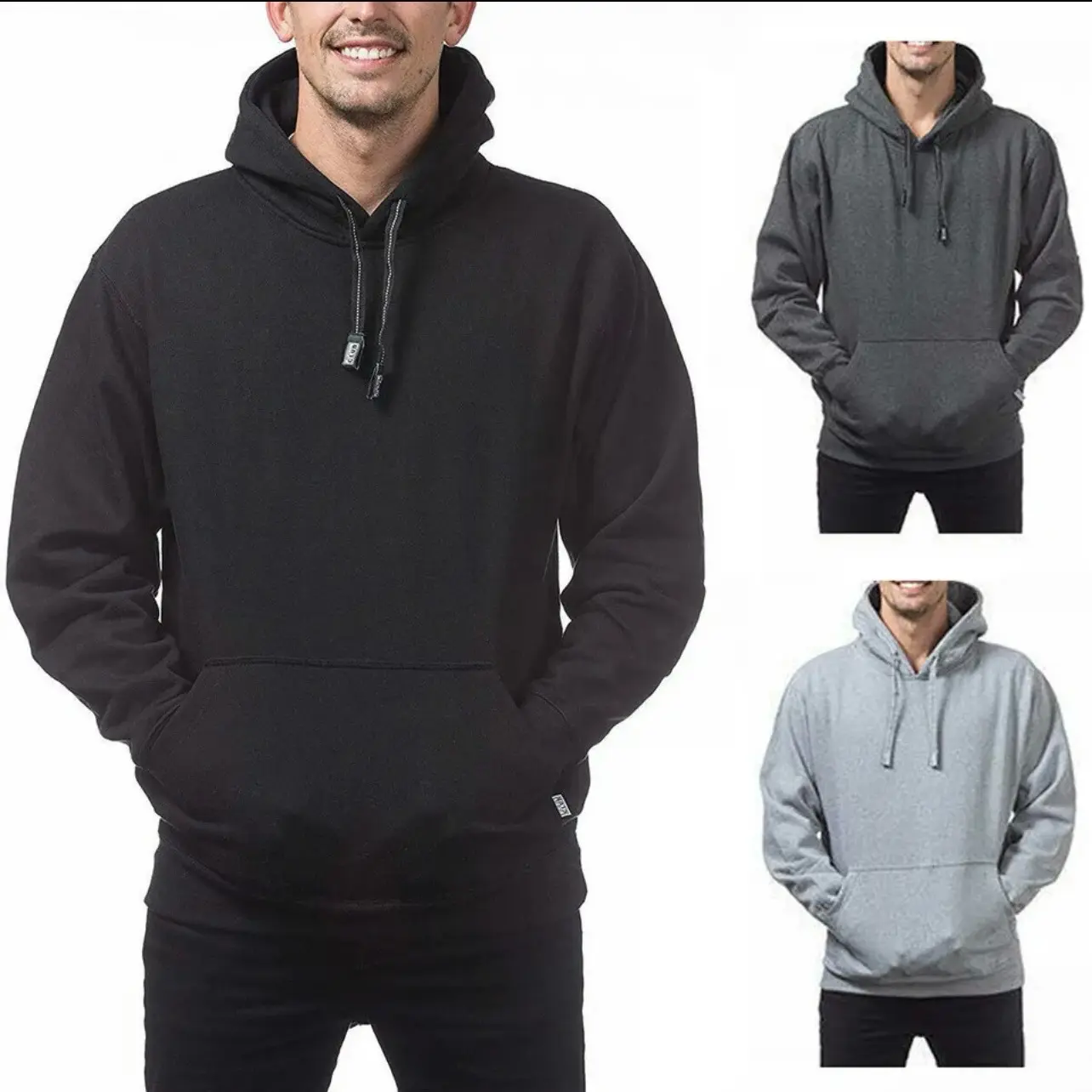 PROCLUB PRO CLUB MENS HEAVYWEIGHT PULLOVER PLAIN HOODIE HOODED SWEATER NWT