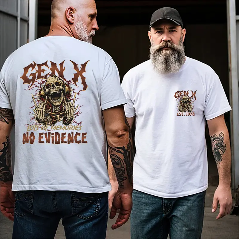 [Generation Studio] Personalized Year 1965-1980 Gen X Lots Of Memories No Evidence Generation X Shirt, Badass Gen X Shirt,For Men, For Women