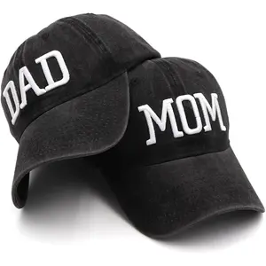 Mom and Dad Hats New Dad Mon Parents Gifts for Couples Fathers Day Embroidered Baseball Caps