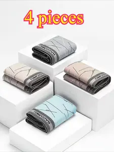 Men's Briefs 4-Pack, Comfortable Lightweight Breathable Soft Skin-Friendly Underwear, Daily Wear Essential for Young Students