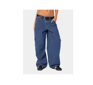 EDIKTED Super Oversized Belted Boyfriend Jeans