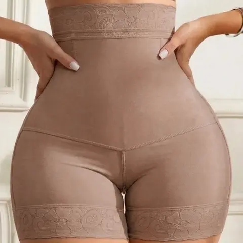 Women's High Waist Shapewear Shorts, Lace Trim Butt Lifting Tummy Control Shaper Briefs, High Elasticity Comfortable Breathable Shaping Panties, Body Shaperwear, Perfect Gift for Her, Ideal for Going Out
