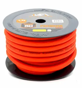 Elite Audio EA-PRM0G-PWR | 0 Gauge CCA Power Wire – 50ft Roll | High-Performance Car Audio Amp Cable
