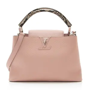 Pre-owned Louis Vuitton Leather Shoulder Bags Taurillon Python Capucines PM Bag