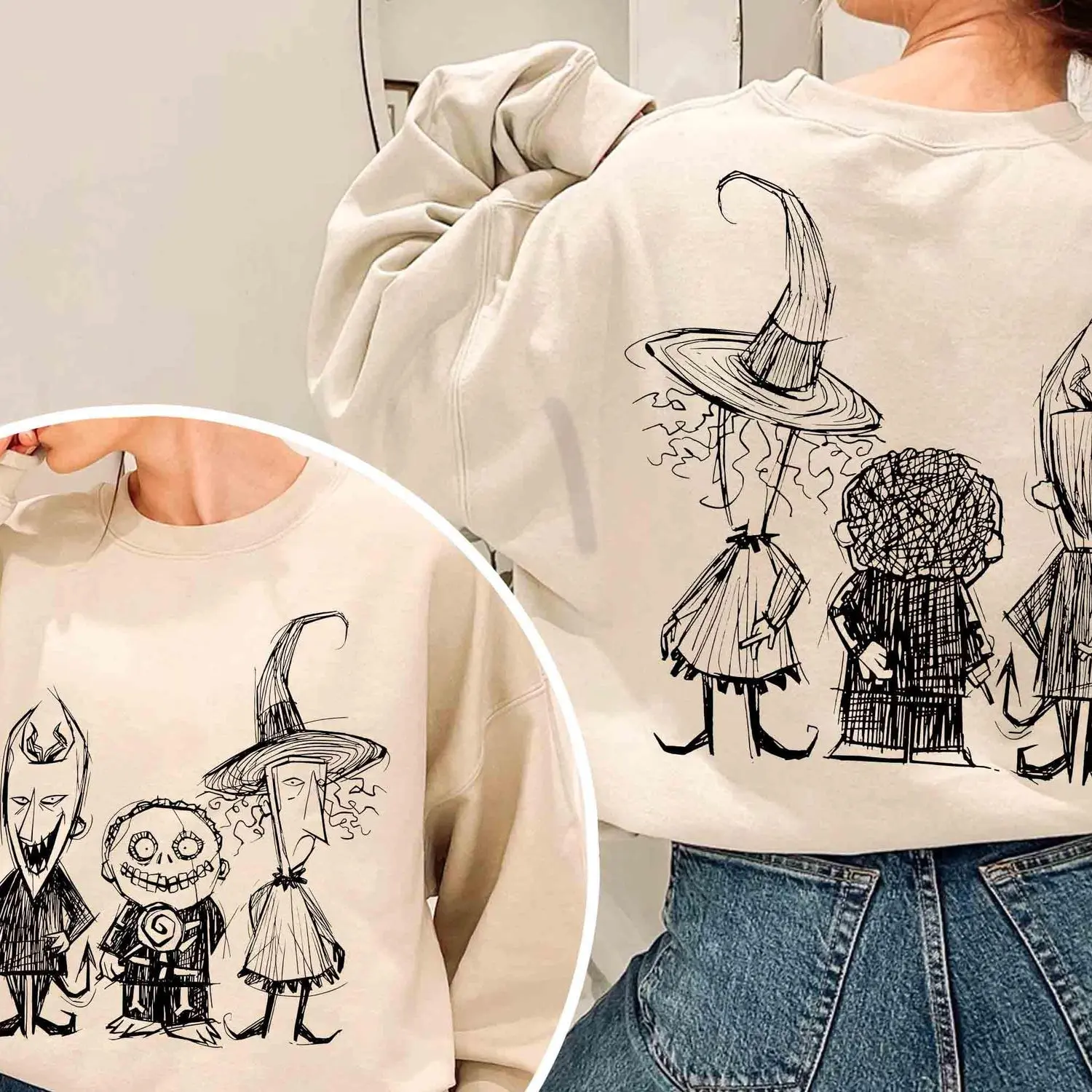 Nightmare Before Christmas Lock Shock Barrel Oogiiie's Boys Sweatshirt T-shirt Hoodie, Halloween Party Family Gift