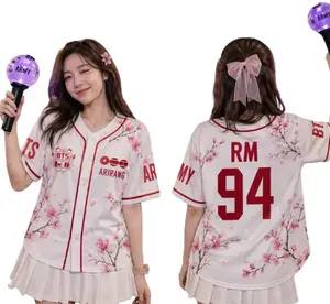 Kpop Group Bangtan Style Jersey, Custom Bangtan Boys Members Baseball Jersey For Army, Bangtan World Tour 2026 Merch Top, Bangtan Comeback 2026 Sports Vest