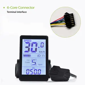 Waterproof M6h Sm6pin Bicycle LCD Display Dashboard for Electric Scooter, USB LCD Panel Controller Connection for Mountain Bike