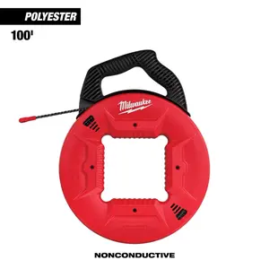 Milwaukee 48-22-4165 100’ Polyester Fish Tape with Nonconductive Tip
