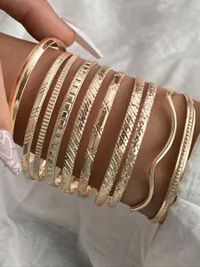 Women's Elegant Minimalist Bangles, Trendy All-match Bangles, Fashionable Jewelry As Birthday Gift for Girlfriend, Trendy Stack Bangle