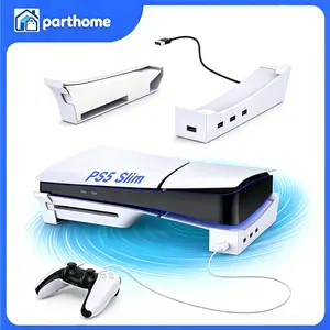 Horizontal Stand for PS5 Slim Disc & Digital Console with Fast Charging USB Port