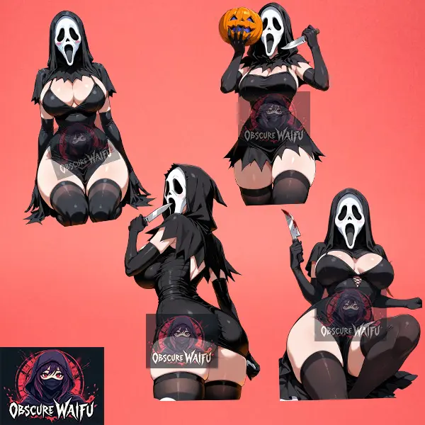 Ghostface (NEW) - Waifu Decal Sticker 4 Pack