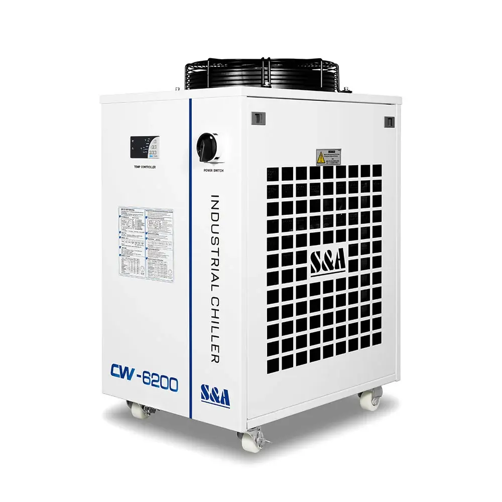 MCWlaser CW-6200 Industrial Water Chiller - ±0.5°C Precision, 14L Tank, Compatible with CO2/UV Lasers; Contact Us for Alternatives if Unsuitable