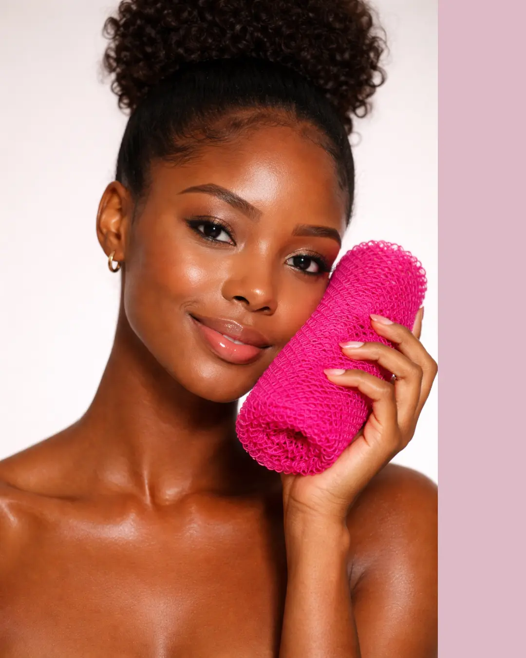 Authentic 100% Nylon African Net Mesh Sponge, Ethically Sourced Exfoliating Body Scrubber Shower essential, Deep Cleanse & Skin Renewal, Small Size for Face & Kids