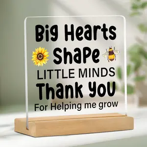 Best Teacher Gift for Women, Acrylic Desk Decoration for Office, Thoughtful Teacher Appreciation Gift, Unique Teacher Sign Decor