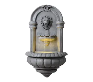 Teamson Home Outdoor 32" Lion Head Wall Fountain