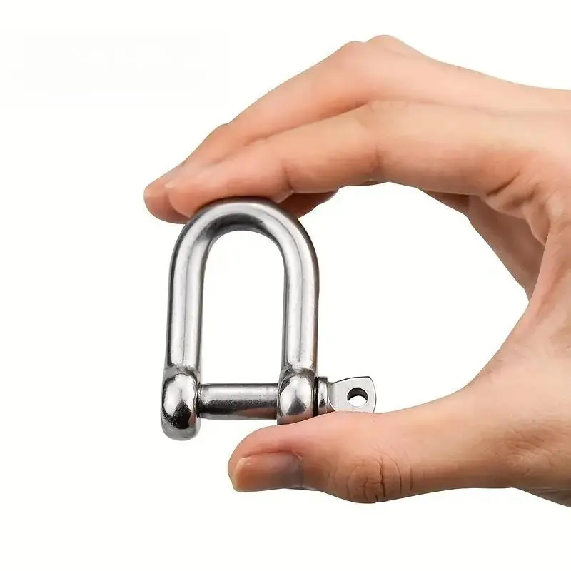 M12 D Ring Quick Release Mechanism Buckle, 304 Stainless Steel, Ideal for Construction Rigging, Vehicle Recovery, Towing, Multi-Purpose Use