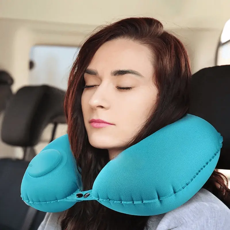 Travel Pillows Airplanes Inflatable Super Light Portable Neck Pillow U-Shape Automatic Inflatable Cervical Vertebr Pillow