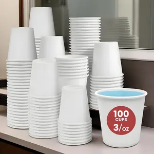 500 Pack 3oz Bathroom Paper Cups, Small Bathroom Cups, Food-Safe Mouthwash Paper Cups, Leak-Free Small Disposable Coffee Cups for Daily Use, Travel And Camping