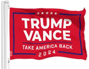 G128 Election 2024 Take America Back Red Flag | 3x5 Ft | LiteWeave Pro Series Printed 150D Polyester | Election Flag, Indoor/Outdoor