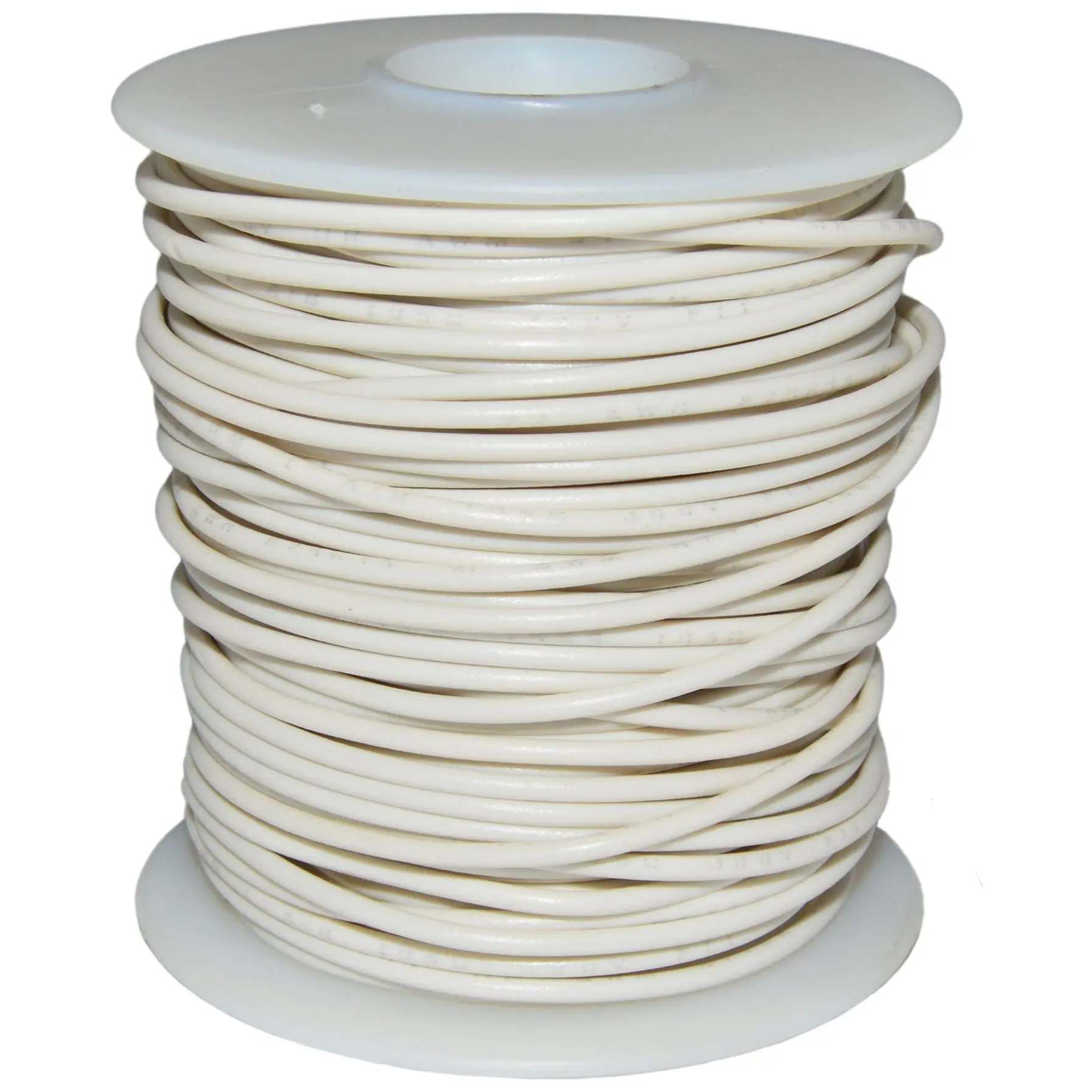 100 Feet White 22 Gauge Solid Hook-Up Wire, Tinned Copper, PVC Insulation (Shade May Vary)