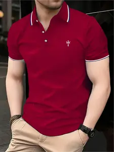 2026summer new men's POLO shirts are breathable, lightweight, casual and fashionable, and adopt 3D printing technology.