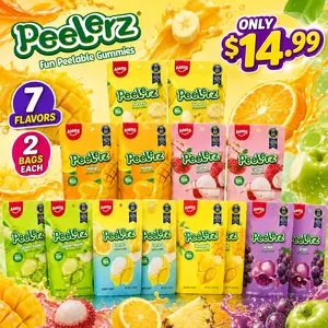 AMOS Peelerz Peelable Gummies Variety Pack, 14 Bags, 7 Fruit Flavors, 2 Bags Each, Fun Viral Peelable Candy for Sharing-2