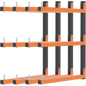 Lumber Rack Wall Mount, Lumber Storage Rack, Heavy Duty  Storage Racks with 6-Level System, 720 lb Sturdy Garage  Organizer, Orange Lumber Metal Racks for Indoor and Outdoor (4 PACK)