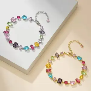 Dopamine Candy Bracelet for Women -18K Gold Plated Mood Boosting Jewelry, Y2K Energy Beaded Bracelet - Thoughtful Gift for Girlfriend,BFF, Her