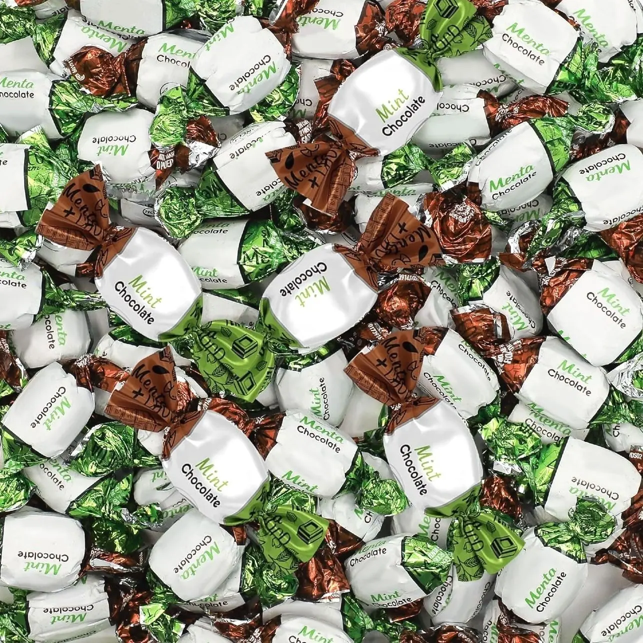 Arcor Chocolate Filled Mints Candy | 2 Pound Bag | Individually Wrapped Chocolate Mint Hard Candy | Old Fashioned Refreshing Treat with Creamy Filling | About 165 Pieces