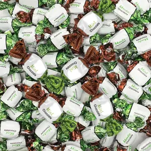 Arcor Chocolate Filled Mints Candy | 2 Pound Bag | Individually Wrapped Chocolate Mint Hard Candy | Old Fashioned Refreshing Treat with Creamy Filling | About 165 Pieces
