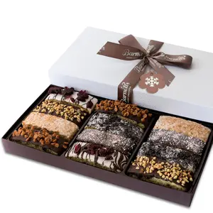 Christmas Holiday Thanksgiving 12 Chocolate Biscotti Gift Box, Gourmet Cookie Gifts Basket for Him and Her Food Delivery, Fancy Cookies Spring Candy Treats Baskets Ideas for Dad, Husband, Father, Brother, Son, Father, Grandmother, Mother, Grandm