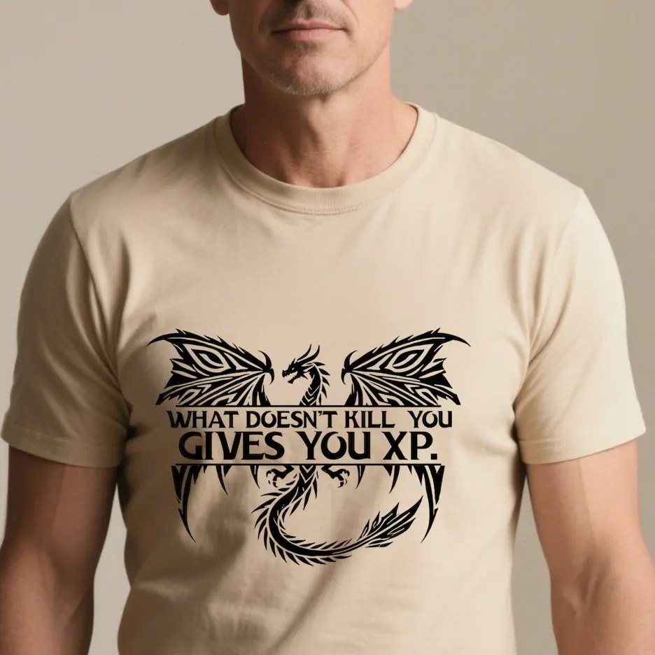 What Doesn't Kill You Give You XP Vintage T-Shirt, Funny Game Tee, D20 Shirt, Critical D&D Shirt, Game Lover Shirt, Dungeon Master Shirt , unisex shirt