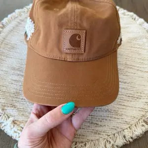 Carhartt Custom Embroidery Hat - Brown, Adjustable Fit, Adjustable Strap, Embroidered Logo, Casual Style