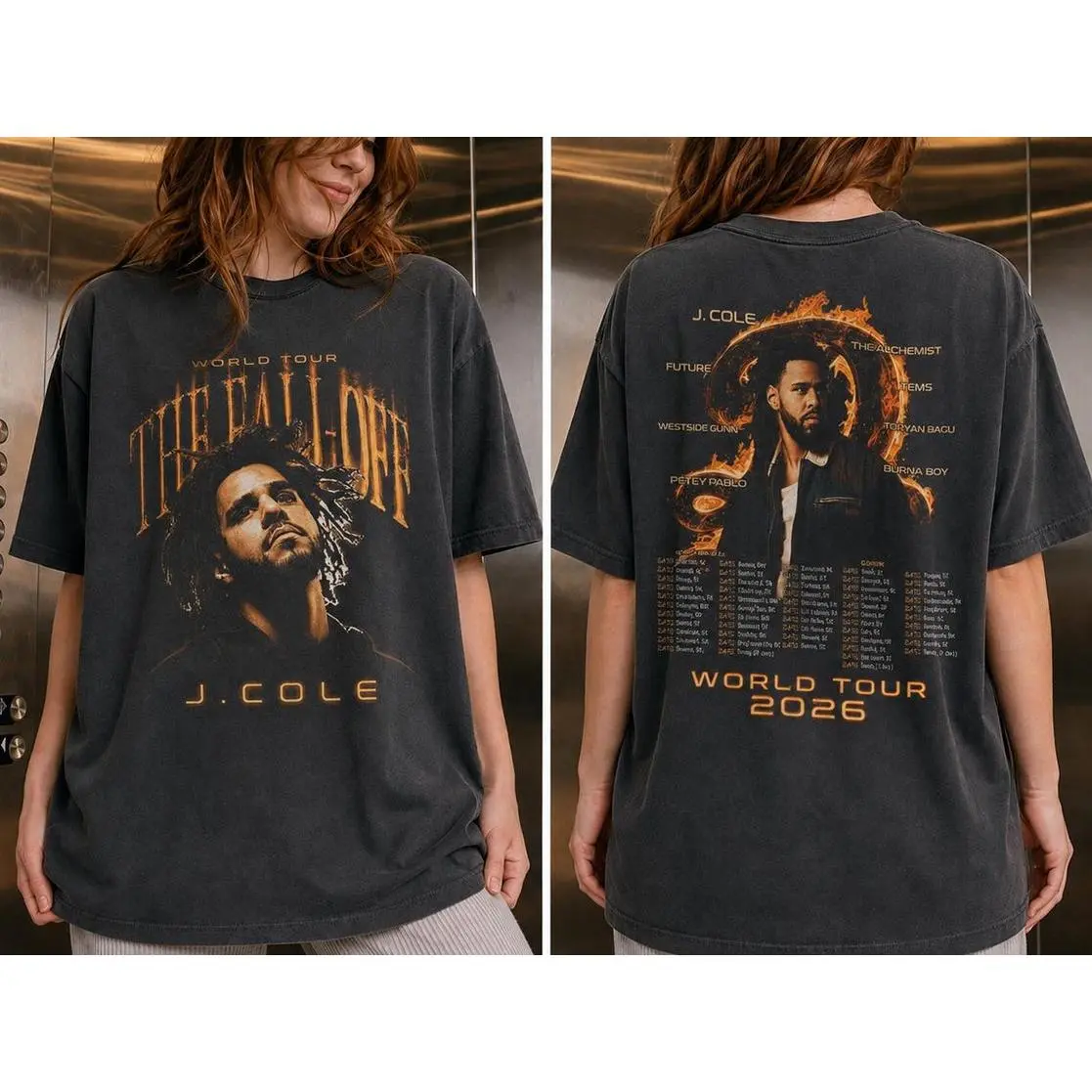 Comfort Colors The Fall-Off Tour T-shirt, J Cole World Tour 2026 Shirt, Hip Hop Fan Gift Tee, 2026 Fall Tour Shirt