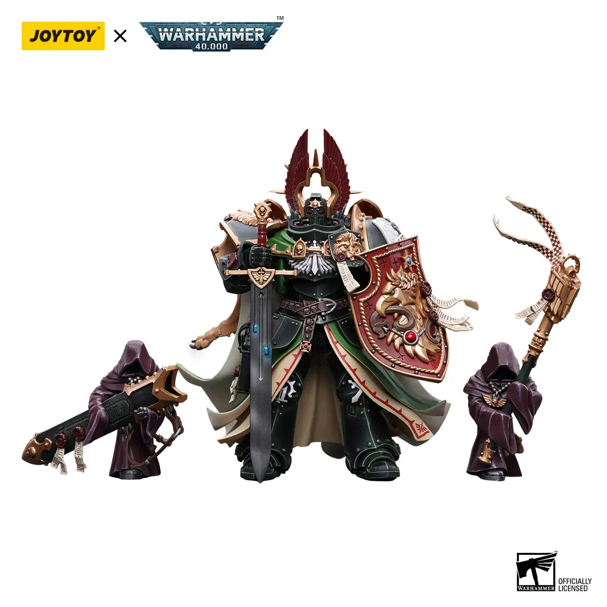 JOYTOY Warhammer 40000 1/18 Scale Dark Angels Primarch Lion El'Jonson PVC Hyper-Realistic Multi-Jointed Articulating Figurine, Gaming Action Figure, Fan Collectible, Authentic Model JT7882