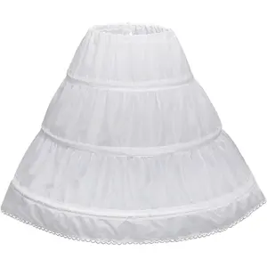 KF5-GCS030 Girls' 3 Hoops Petticoat Full Slip Flower Girl Crinoline Skirt KF5-GCS030 Girls' 3 Hoops Petticoat Full Slip Flower Girl Crinoline Skirt