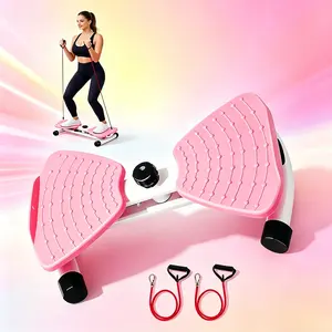 2-in-1 Waist Twister & Leg Step Trainer with Resistance Bands | Compact Portable Home Gym Equipment for Women, Tone Legs Glutes & Core, Low-Impact Indoor Fitness Machine for Full Body Workout