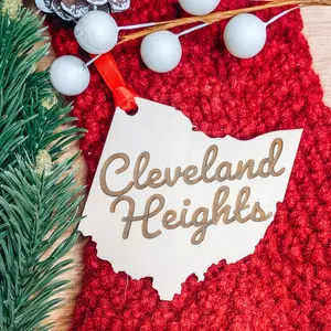 Custom City & State Shape Ornament