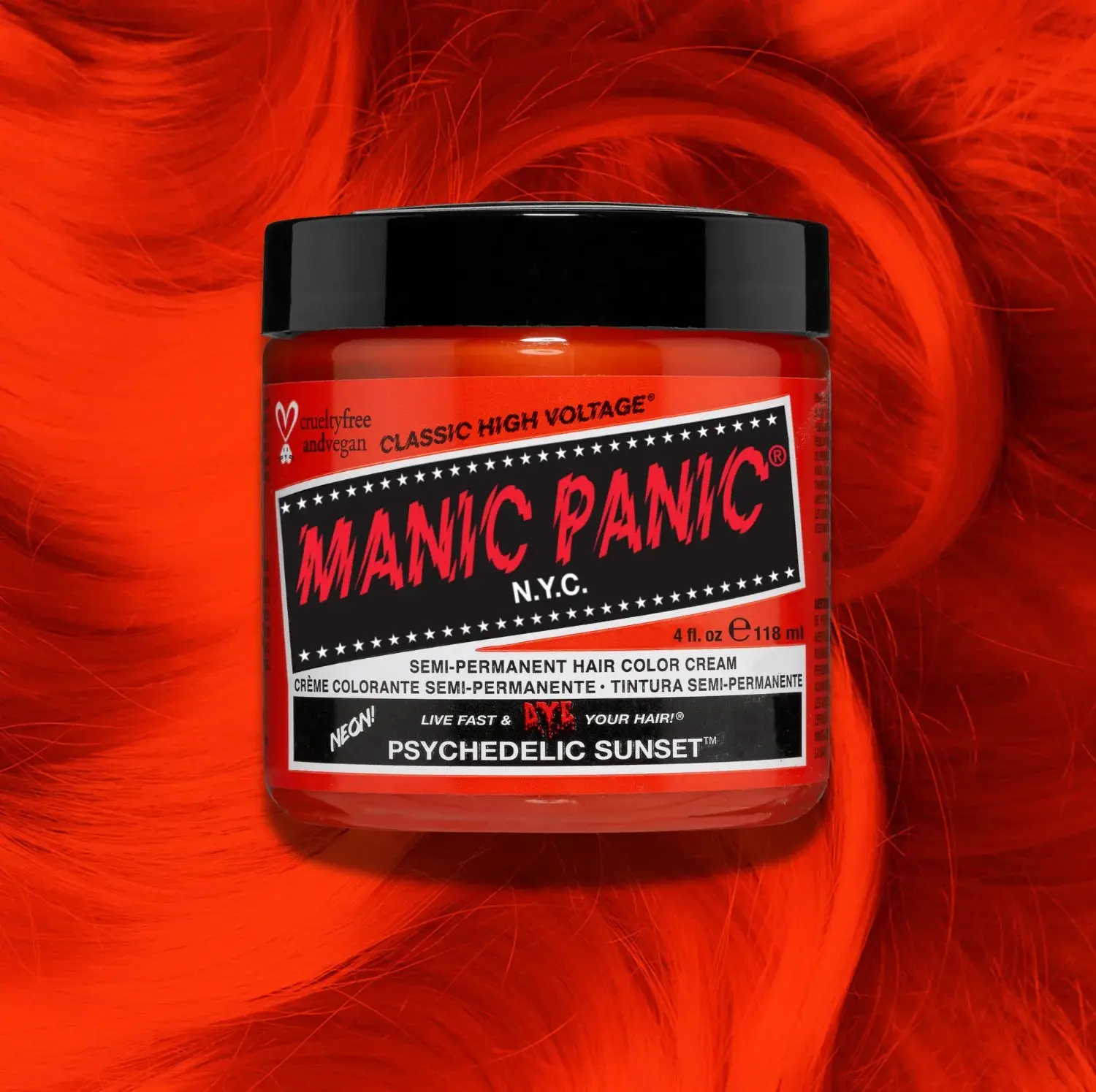Psychedelic Sunset® - Classic High Voltage® Neon Orange Semi-Permanent Hair Dye