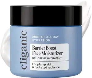 Cliganic Barrier Boost Face Moisturizer (1.7oz) with Triple Botanical Complex® - Jojoba, Rosehip & Argan Oil Support The Moisture Barrier, Hyaluronic Acid Deeply Hydrates For Dewy Plumper-Looking Skin