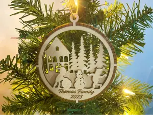 Handmade Shadow Christmas Ornaments