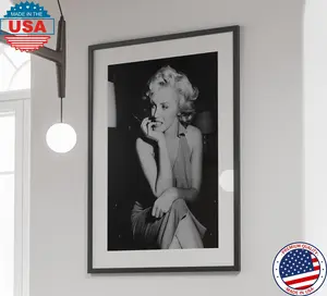 Vintage Marilyn Monroe Poster,  Wall Art, Fashion, Old Hollywood, Coquette Room Decor, Feminist,