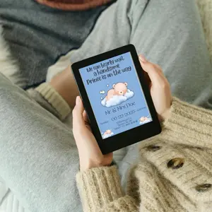 We Can Bearly Wait Baby Boy Invitation